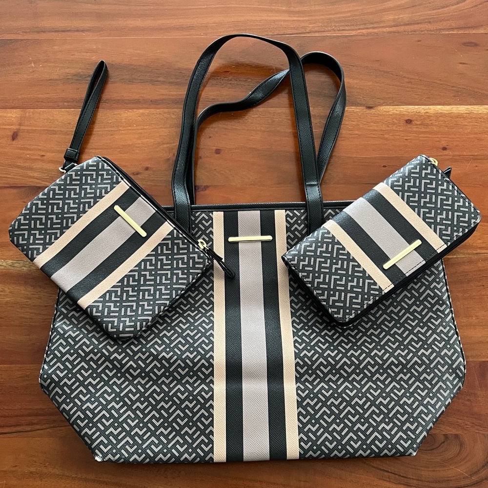 Matching Tote bag, Wallet & Cosmetic Case Set